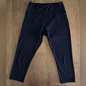Wool& Summit Crop Leggings Merino Wool Blend Navy Blue